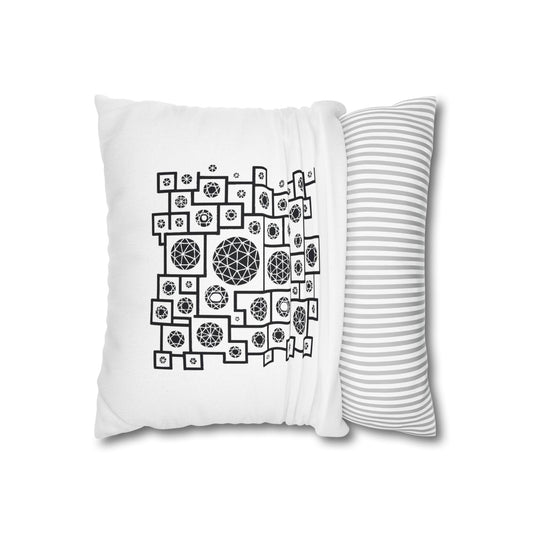 Geometric Patterned Pillowcase, Stylish Accent Pillow