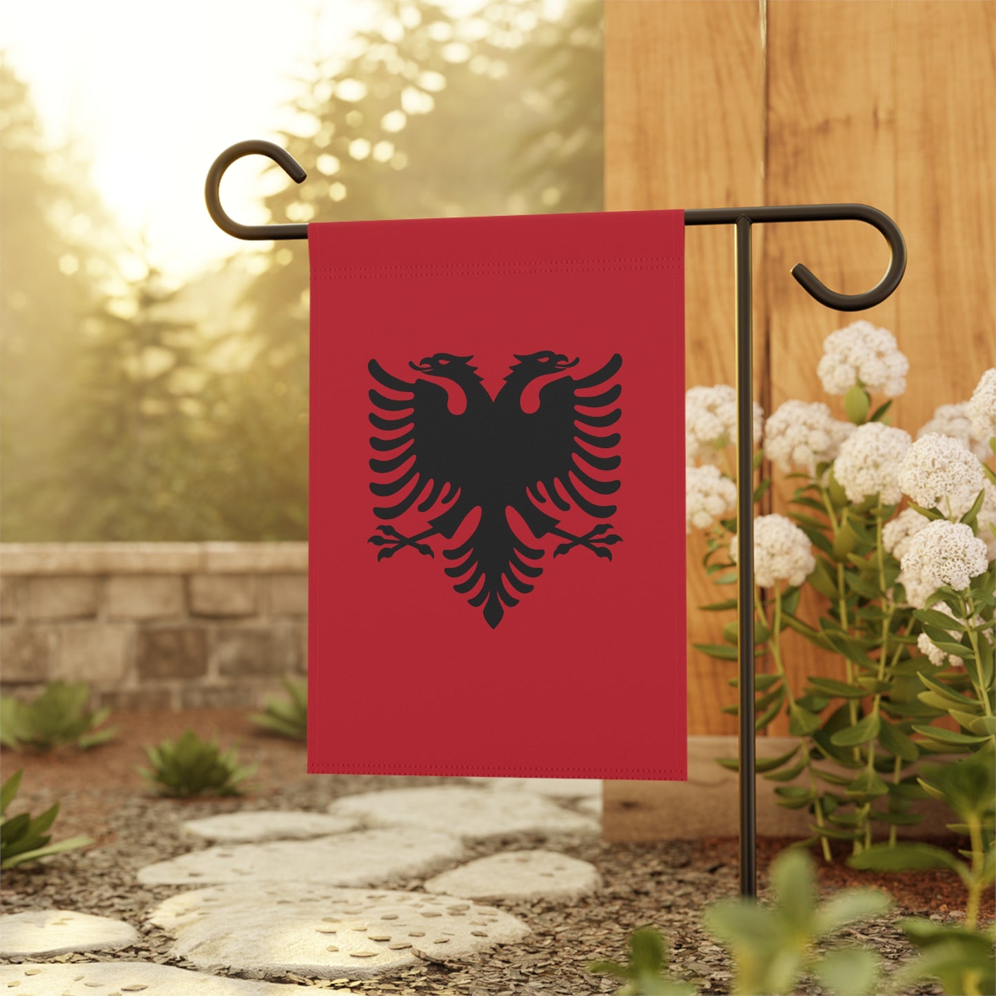 Albanian Eagle Garden Flag, Patriotic Home Decor, Outdoor Banner, Lawn Decoration, Albania National Flag