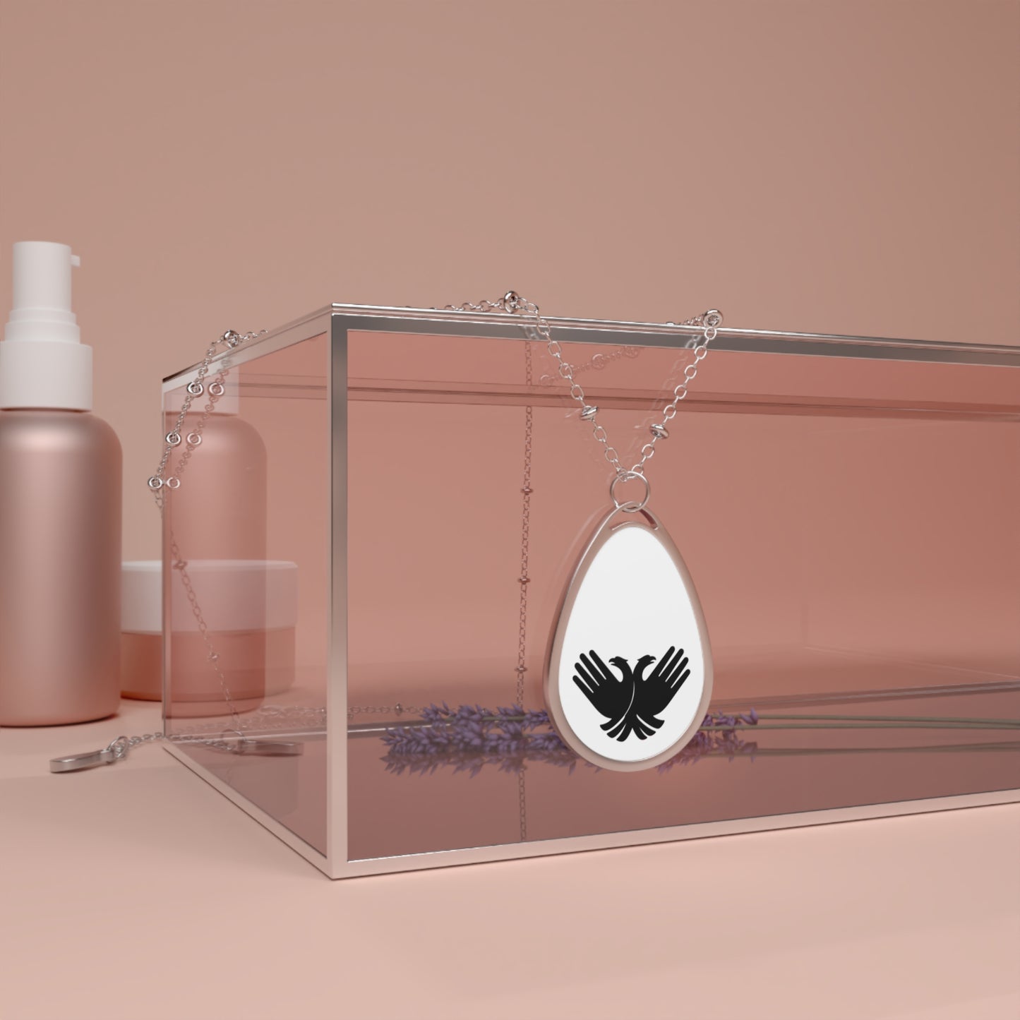 Oval Necklace, Albanian Heritage, Jewelry Gift, Patriotic Necklace, Eagle Gesture