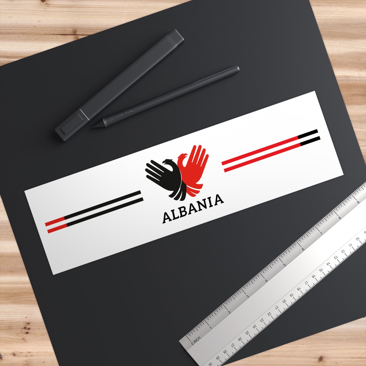 Albanian Pride Bumper Stickers | Car Decor, Travel Accessories, Albania Gifts, Auto Enthusiast, Patriotism