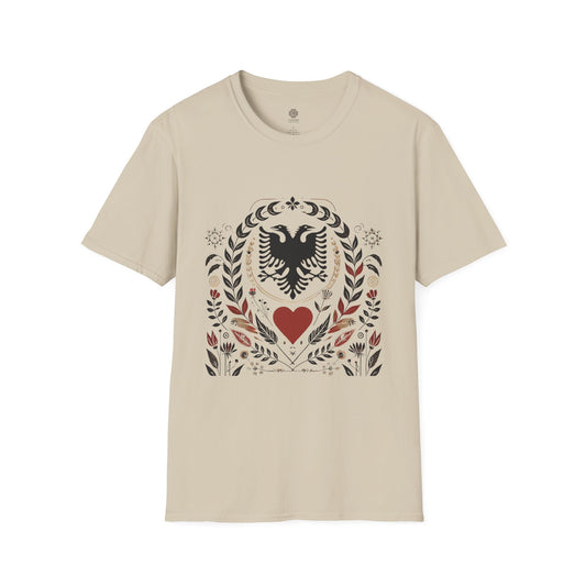 Mother's Day T-Shirt with Albanian Motifs- Gift for Mom, Ethnic Graphic Tee, Family Tradition