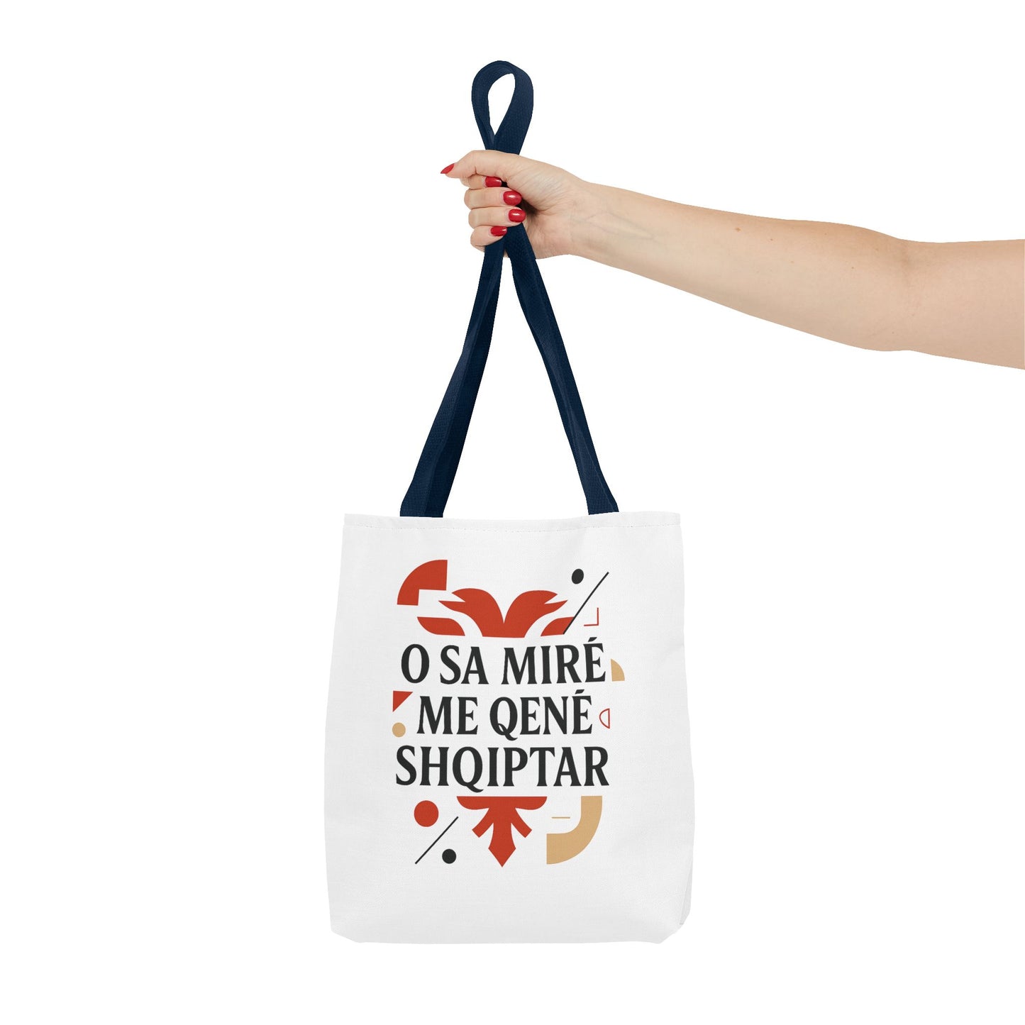 Chic Albanian Phrase Tote Bag, Stylish Shopping Bag, Eco-Friendly Tote, Gift for Language Lovers, Trendy Travel Companion