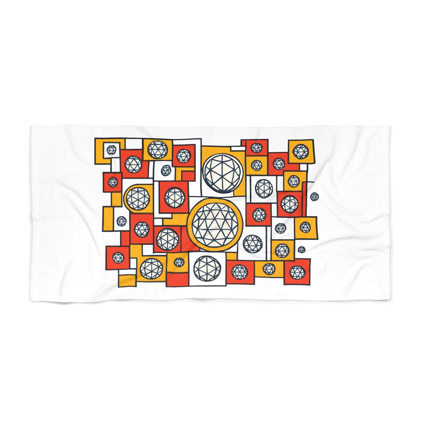Vibrant Geometric Beach Towel