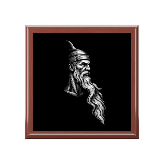 Jewelry Box, Albanian Hero Scanderbeg Design, Three Different Finishes, Wooden Keepsake Box, Gift for Him or Gift for Her, Jewelry