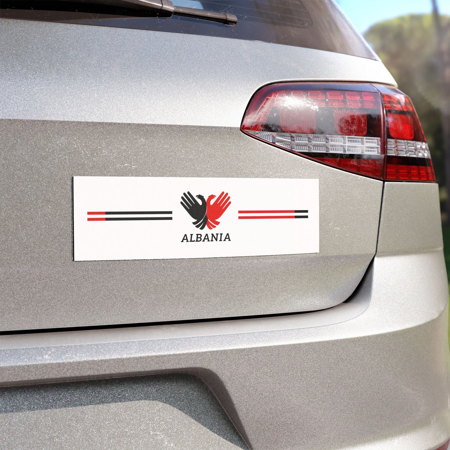 Albanian Pride Car Magnet, Decorative Car Sticker, Gift for Albania Lovers, Travel Accessory, Unique Car Decor