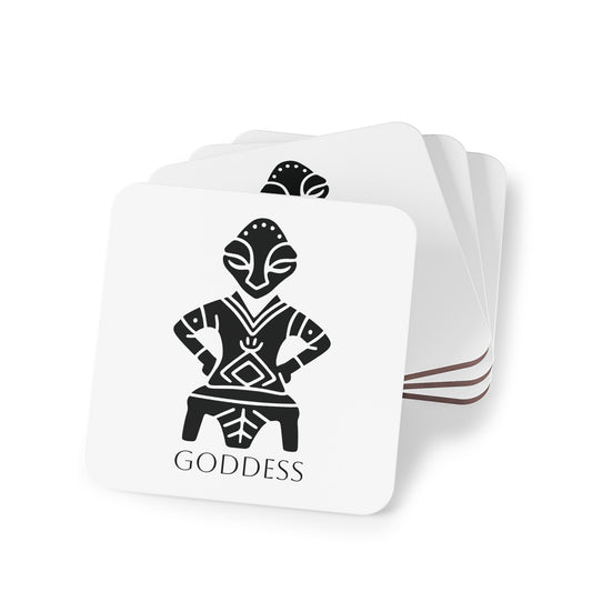 Illyrian Goddess Square Coasters, Ancient Kosovo Symbol, Unique Boho Decor, Drink Coasters for Home