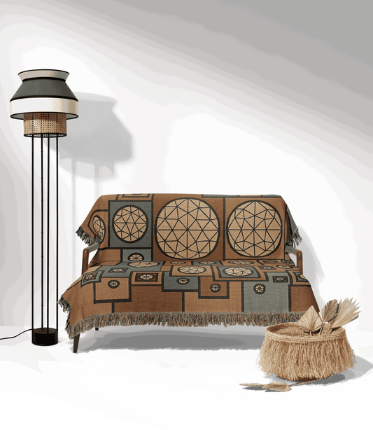 Geometric Heritage Woven Throw Blanket - Playful