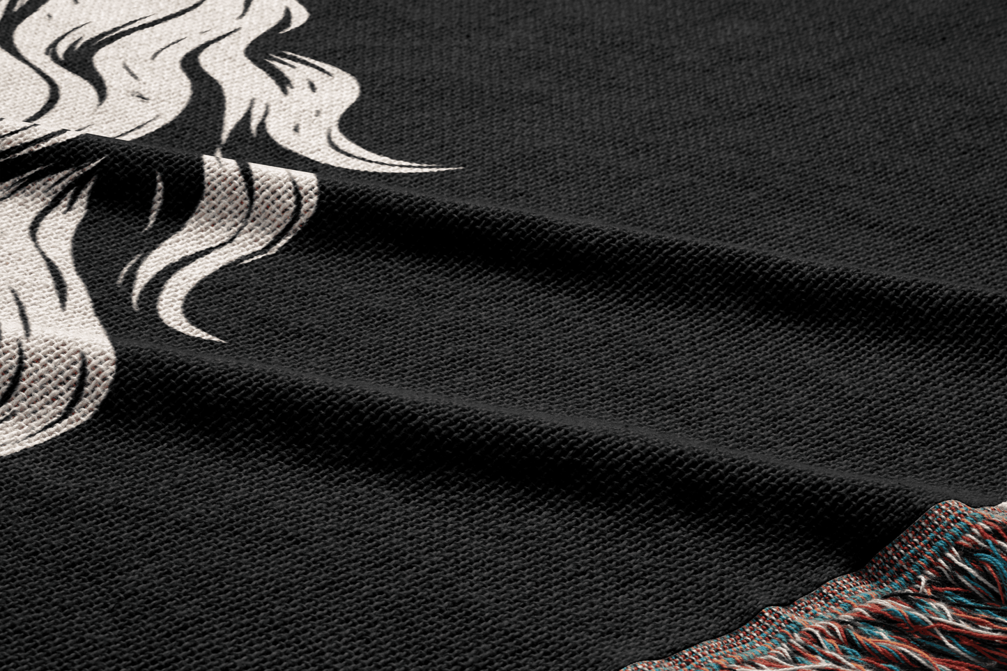 Gjergj Kastrioti Skënderbeu Woven Throw Blanket – Boho Heritage Design