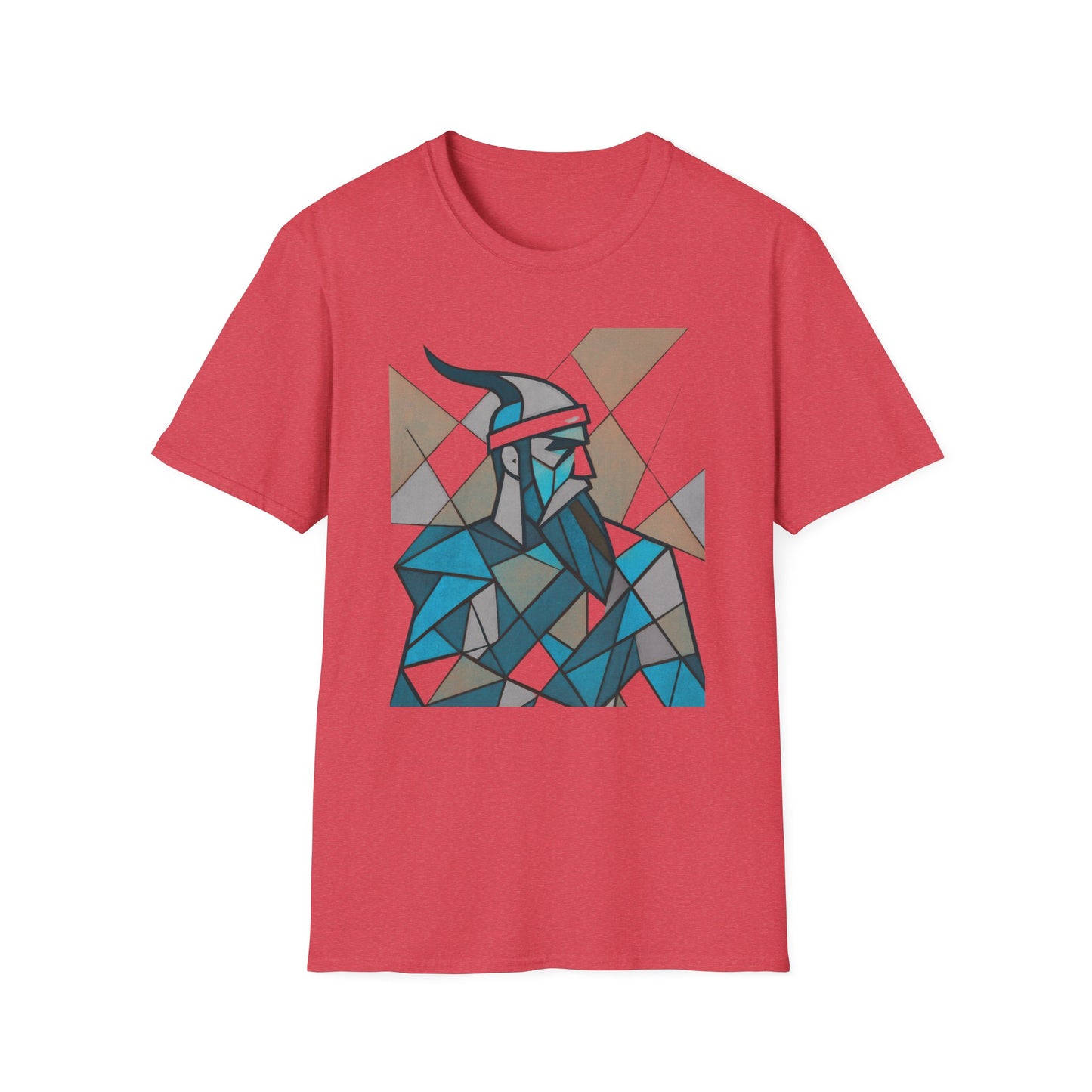 Skanderbeu Geometric Art T-Shirt, Albanian Hero Tee (Adult Unisex)