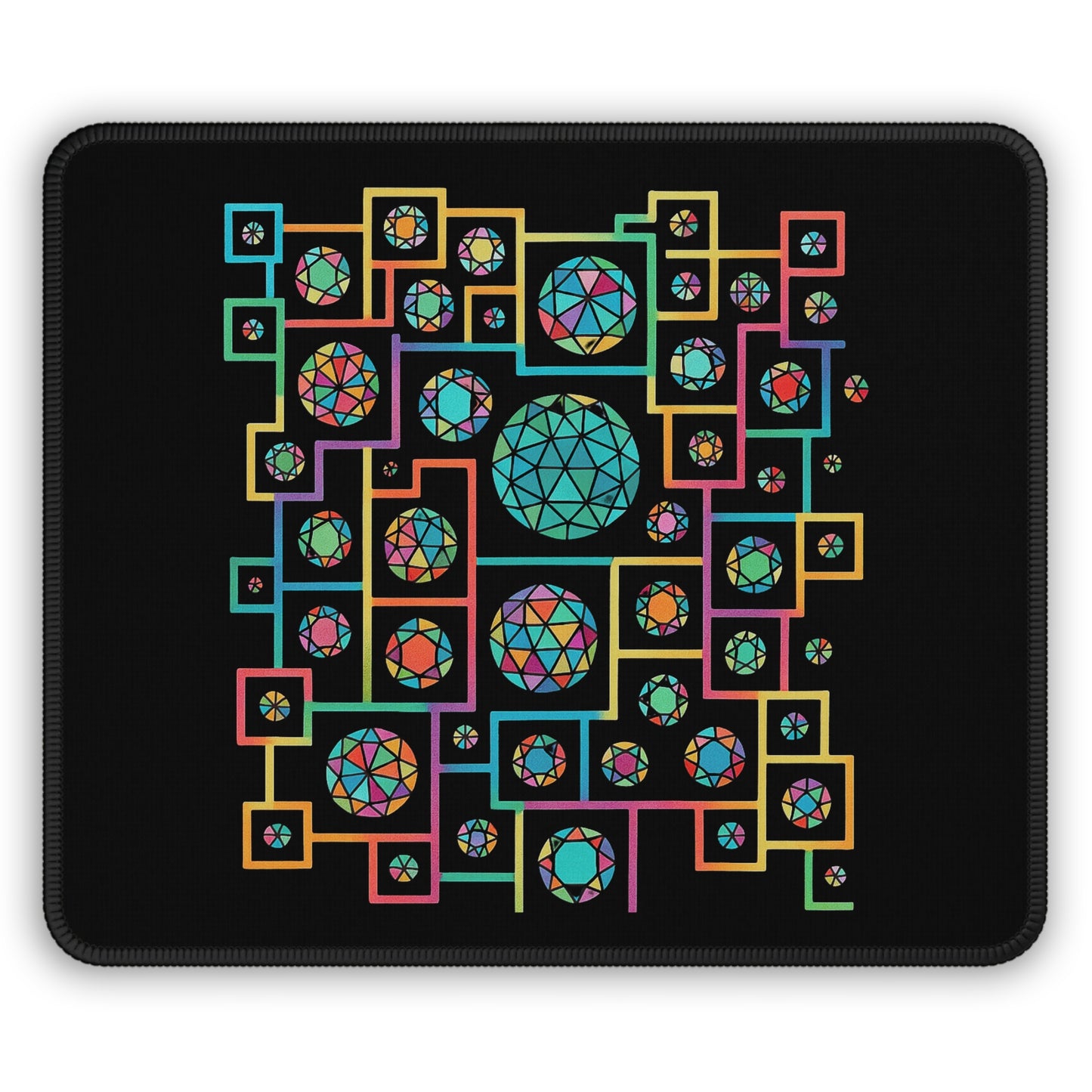 Geometric Heritage Mouse Pad - Black Edition