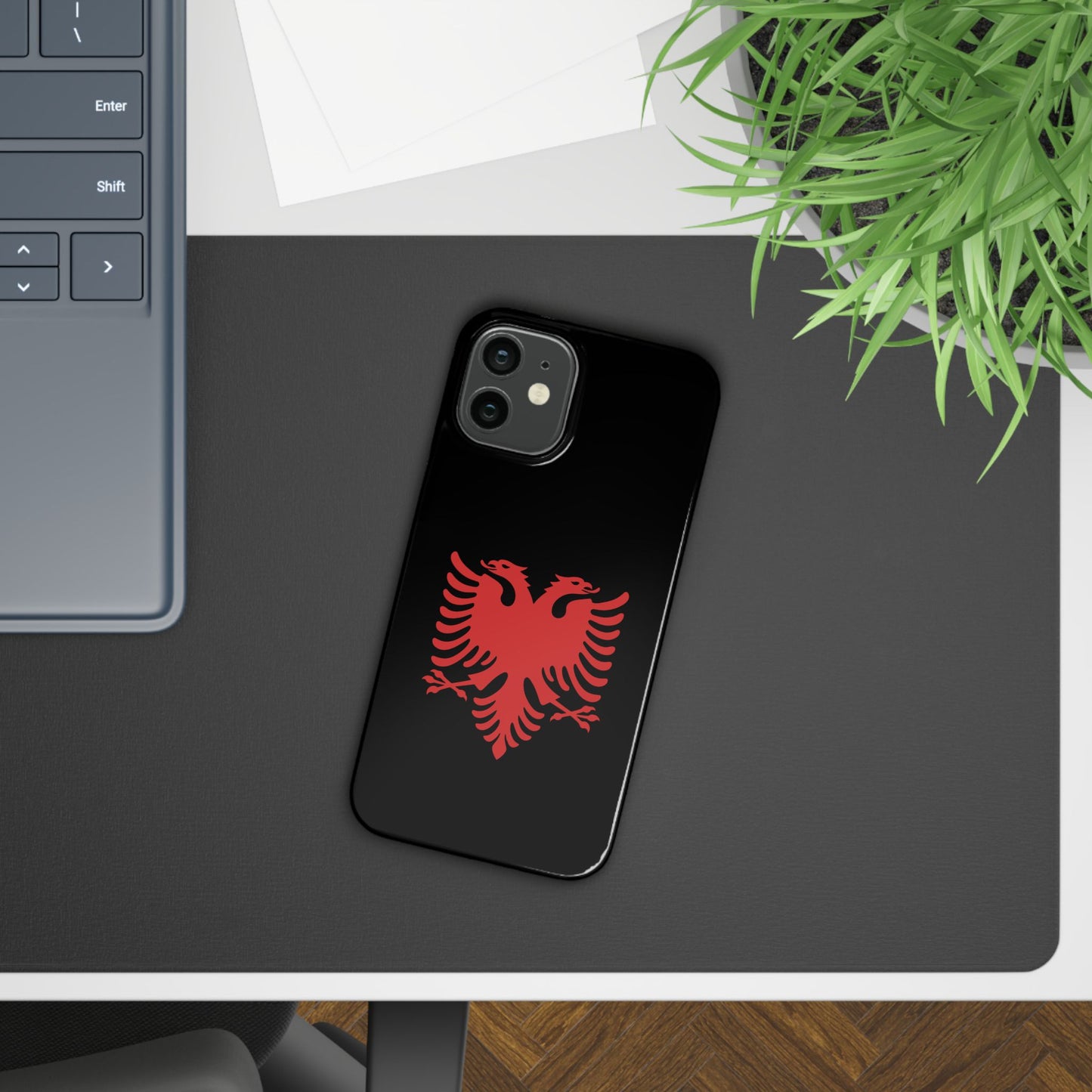 Slim Cases - Albania Double Headed Eagle, Albanian Flag Phone Cover, Patriotic Phone Case, National Symbol Gift, Unique Phone Accessories