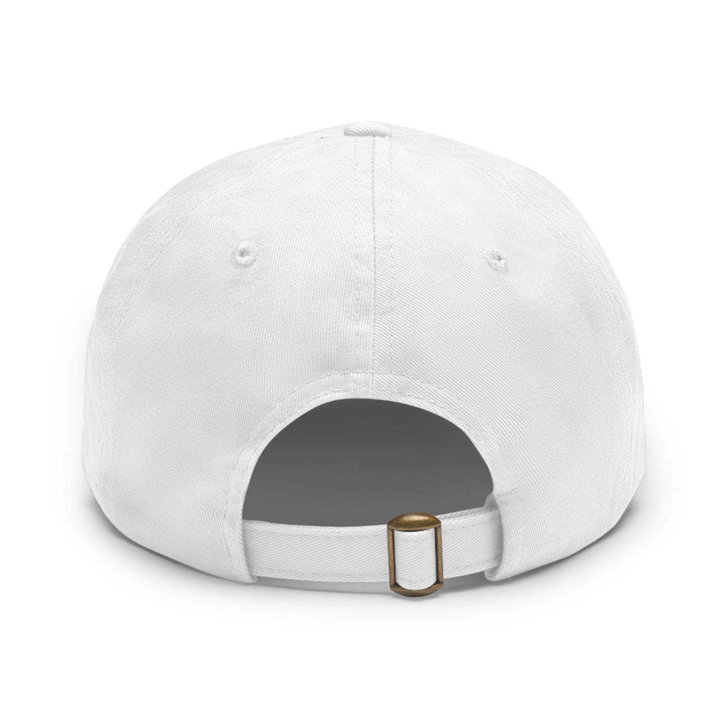 Albanian Dad Hat with Leather Patch (Rectangle) - Father's Day - Shqip - "Jo fjalë - punë."