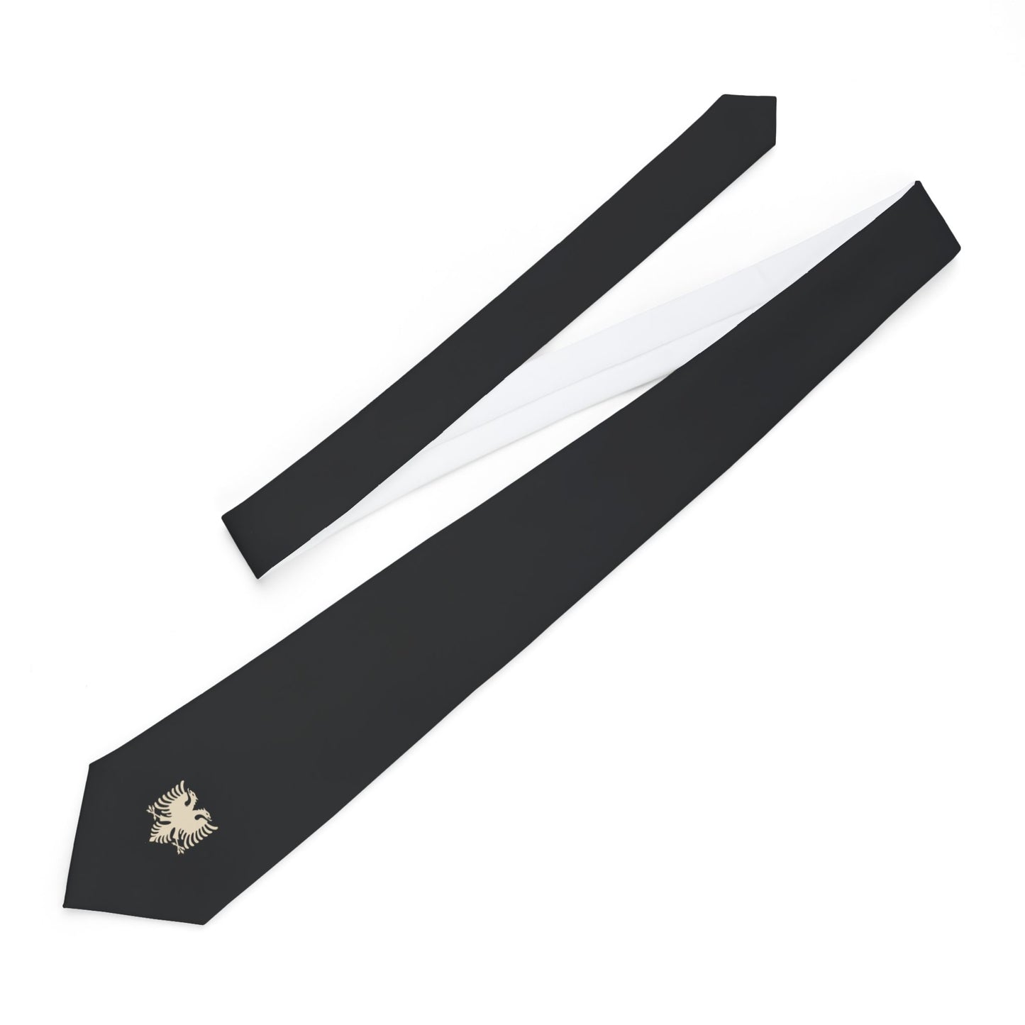 Albanian Double Eagle Tie - Black Necktie with Heritage Emblem