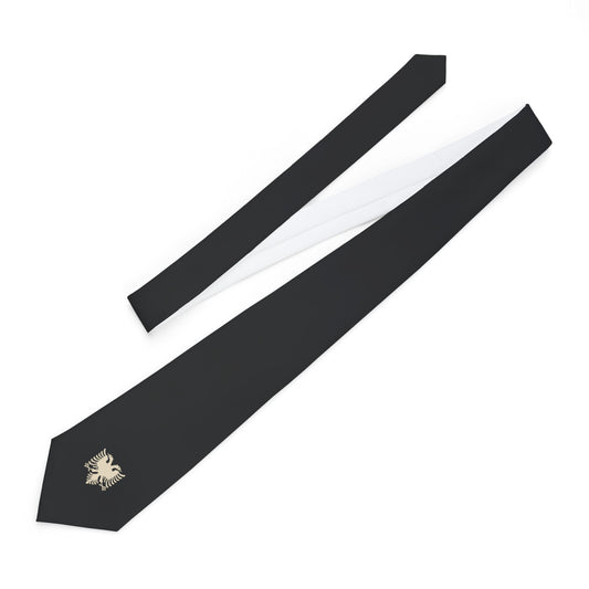 Albanian Double Eagle Tie - Black Necktie with Heritage Emblem