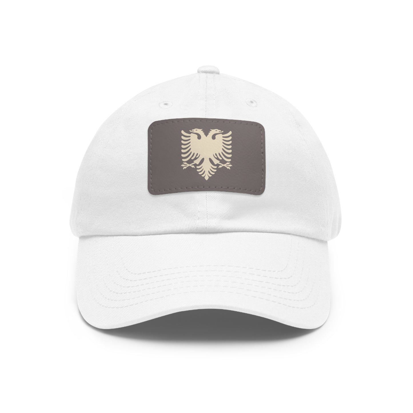 Albanian Eagle Heritage Hat - Double-Headed Eagle Cap with Leather Patch
