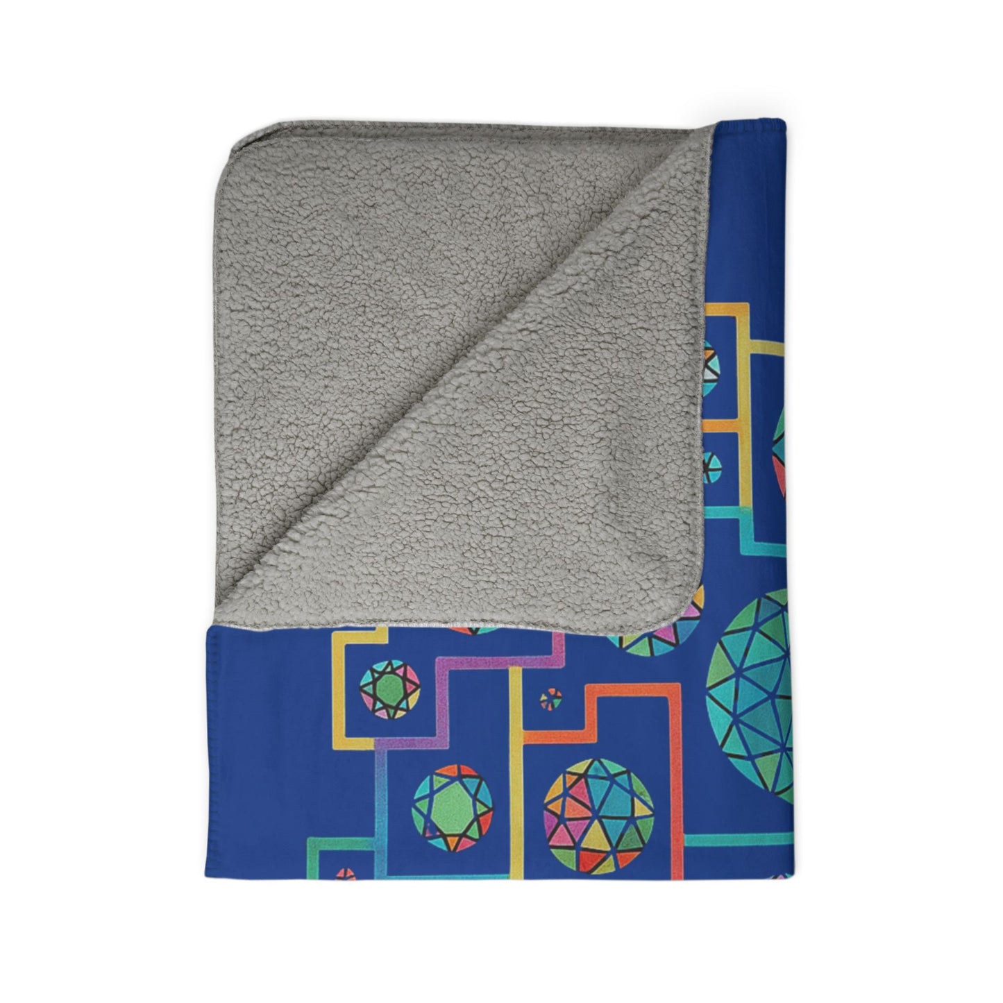 Geometric Boho Heritage Fleece Sherpa Blanket