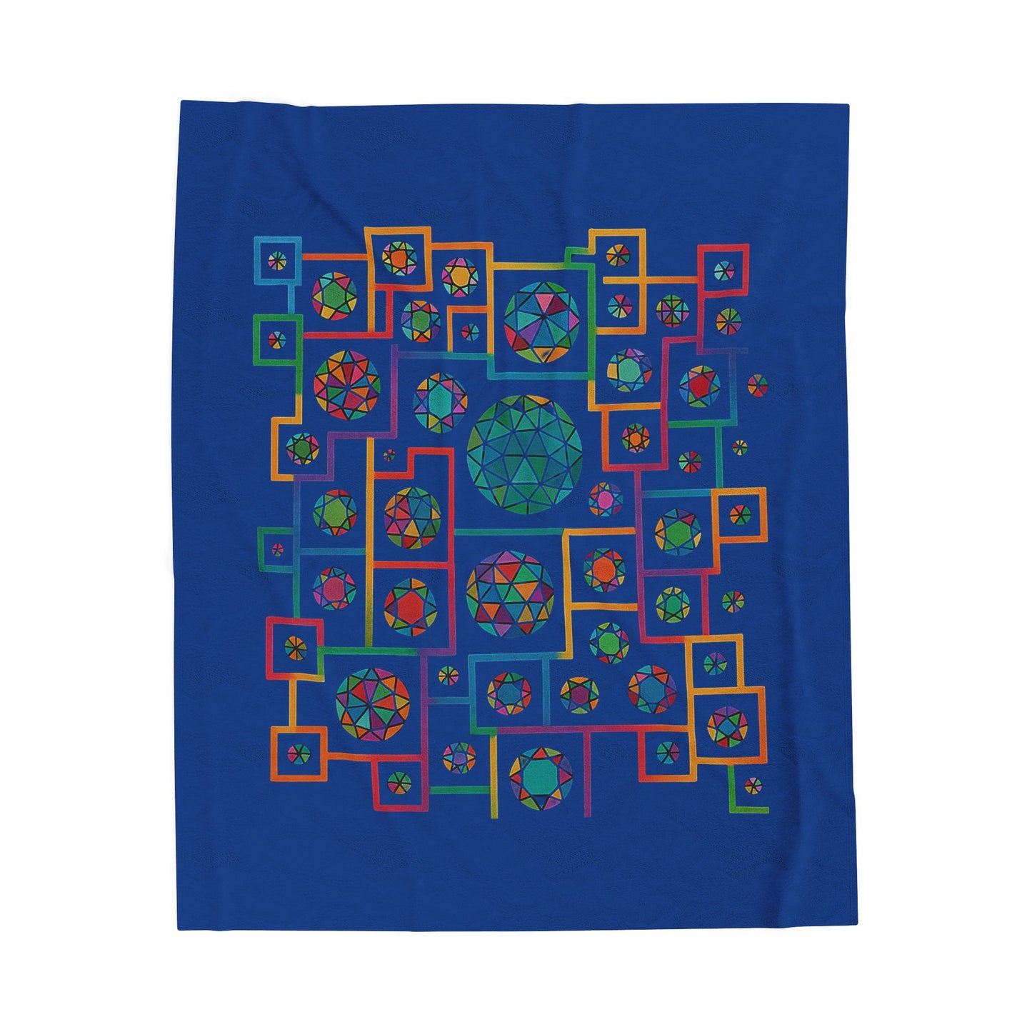 Velveteen Geometric Heritaghe Plush Blanket - inspired by Plis-shaped domes of the National Library of Kosovo