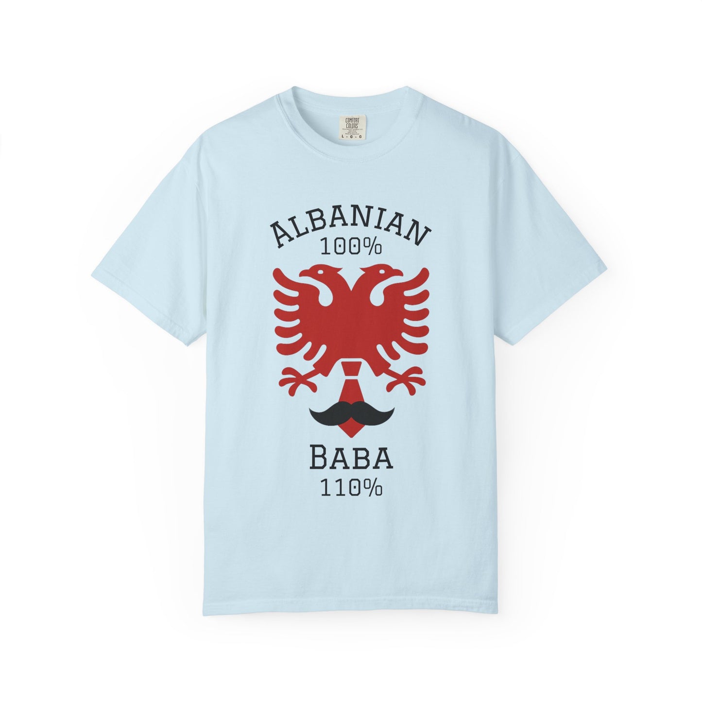 110% Baba - Albanian Dad T-Shirt | Father's Day Gift with Eagle Motif