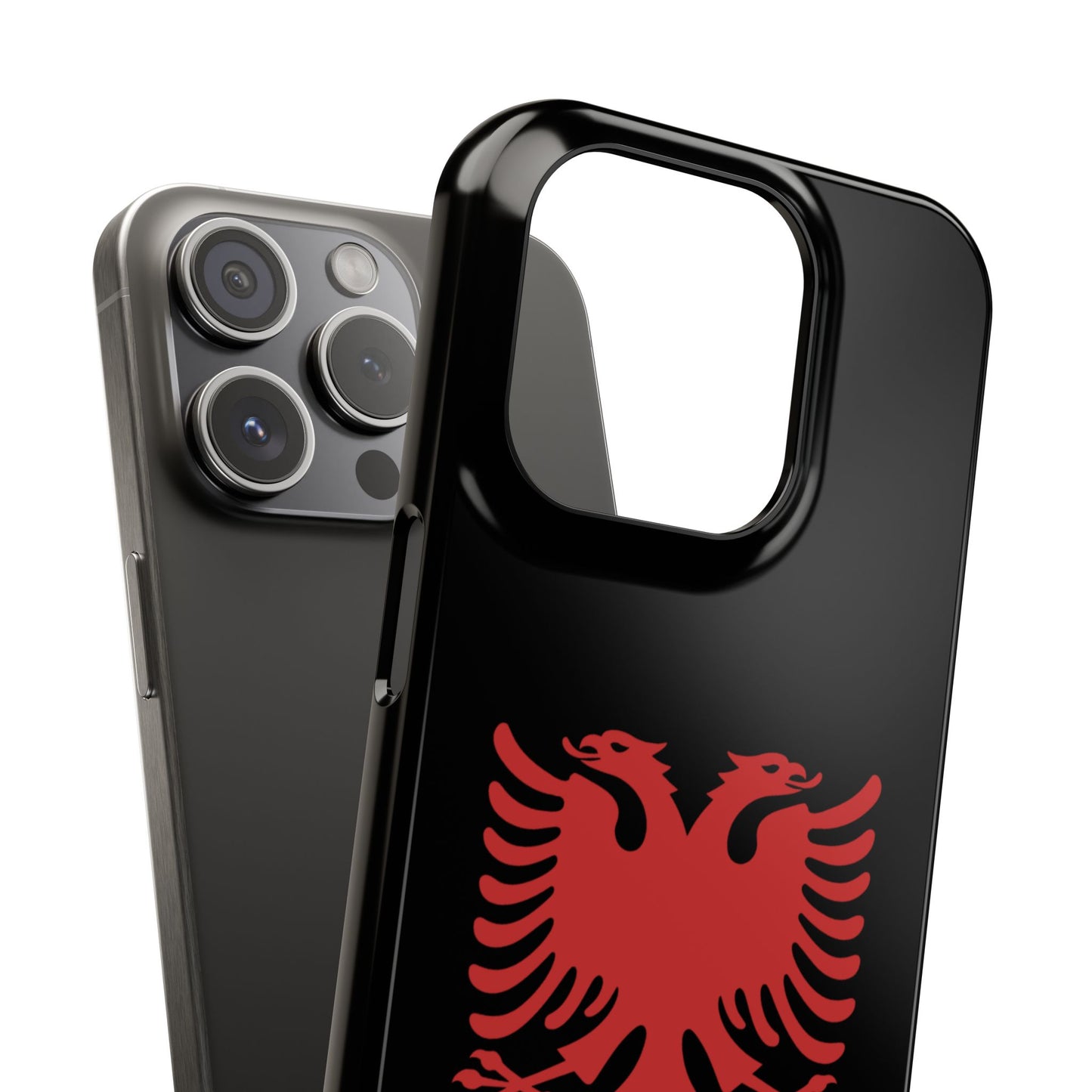 Slim Cases - Albania Double Headed Eagle, Albanian Flag Phone Cover, Patriotic Phone Case, National Symbol Gift, Unique Phone Accessories