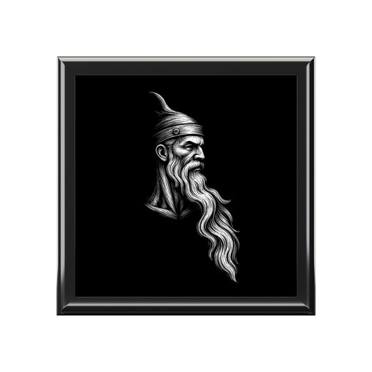 Jewelry Box, Albanian Hero Scanderbeg Design, Three Different Finishes, Wooden Keepsake Box, Gift for Him or Gift for Her, Jewelry