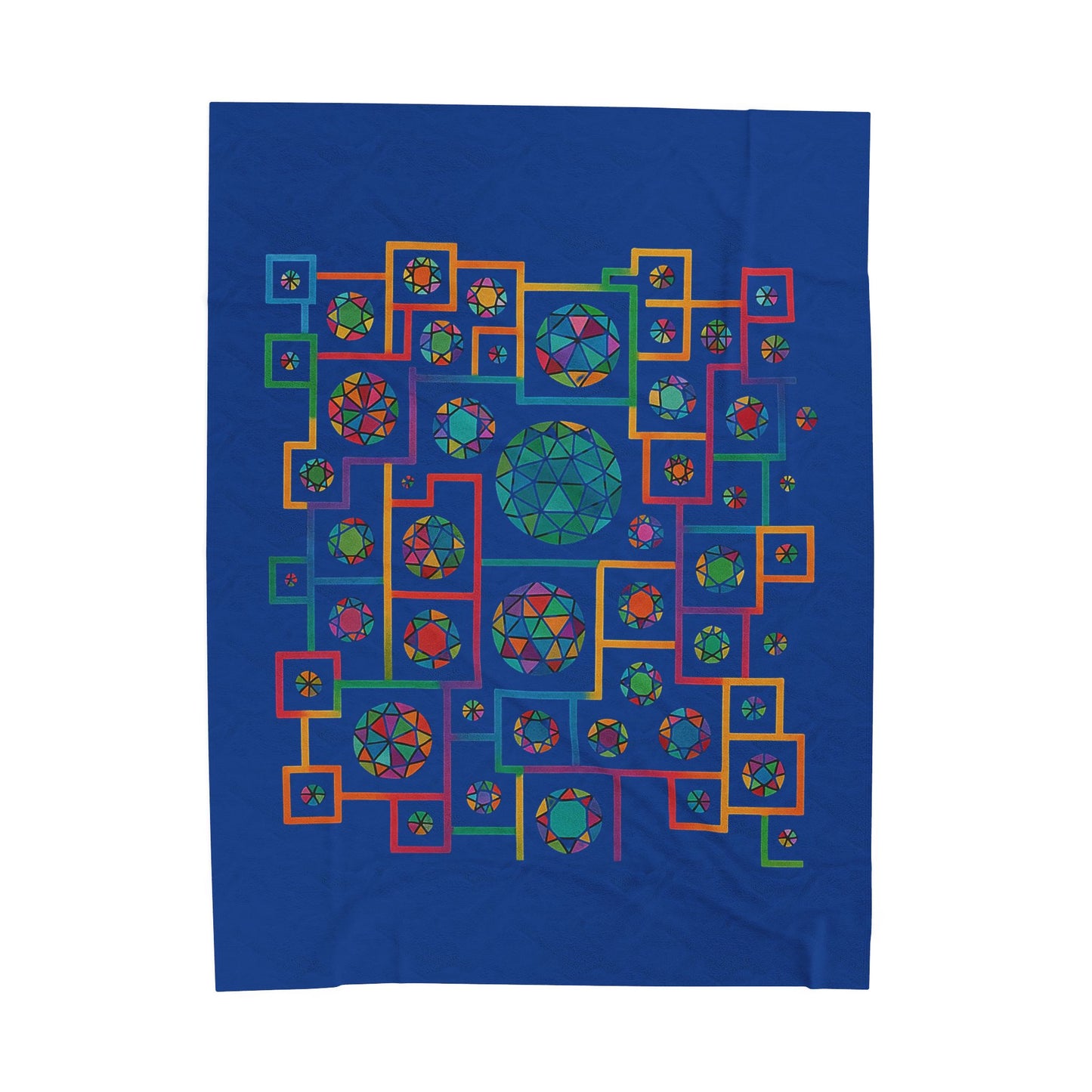 Velveteen Geometric Heritaghe Plush Blanket - inspired by Plis-shaped domes of the National Library of Kosovo