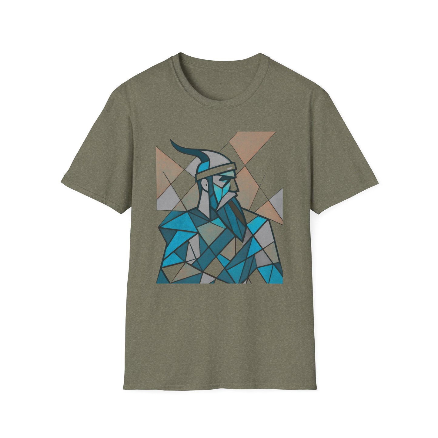 Skanderbeu Geometric Art T-Shirt, Albanian Hero Tee (Adult Unisex)