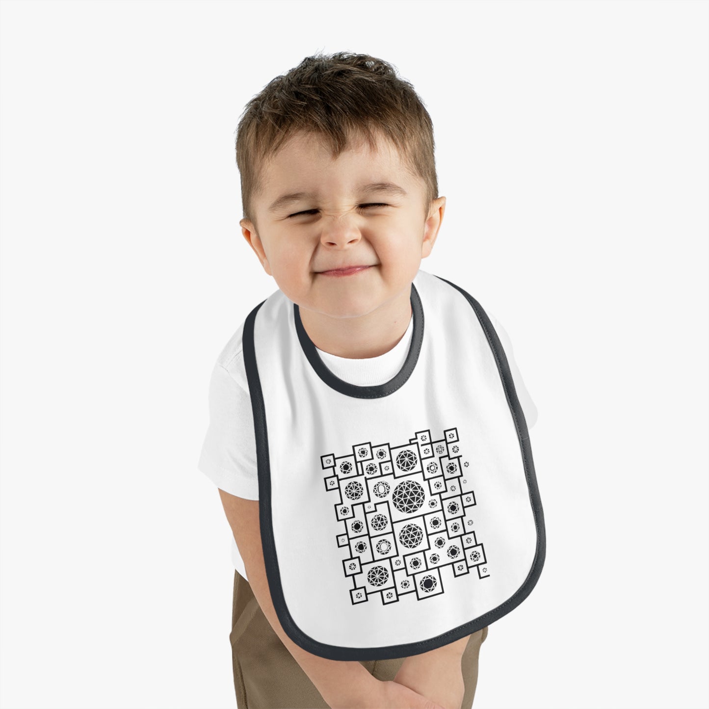 Baby Bib with Cute Geometric Design