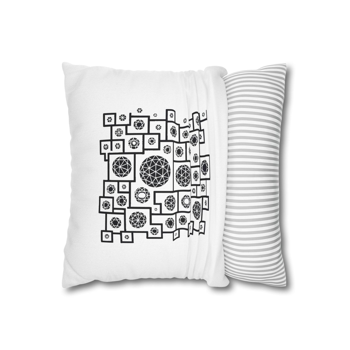 Geometric Patterned Pillowcase, Stylish Accent Pillow