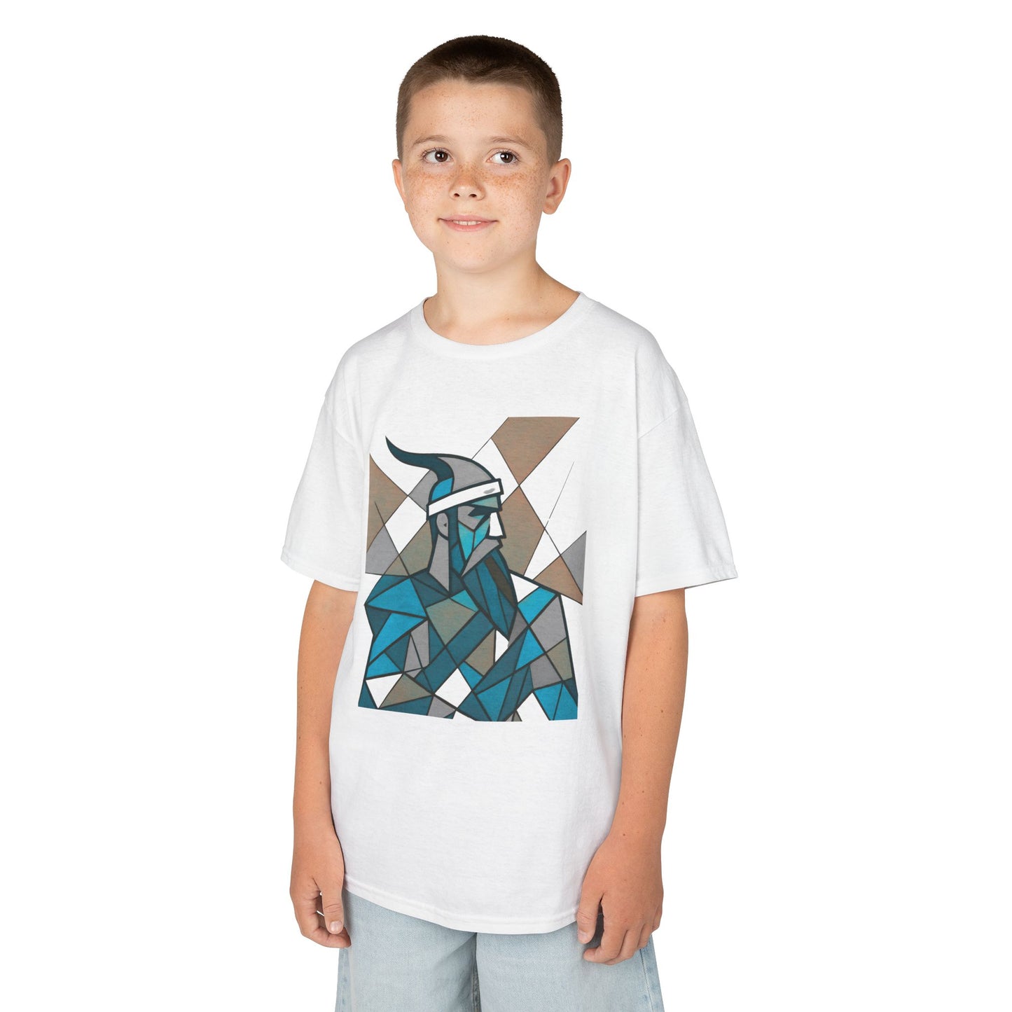 Geometric Cotton Tee - Honoring Gjergj Kastrioti Skendrbeu (Kids)