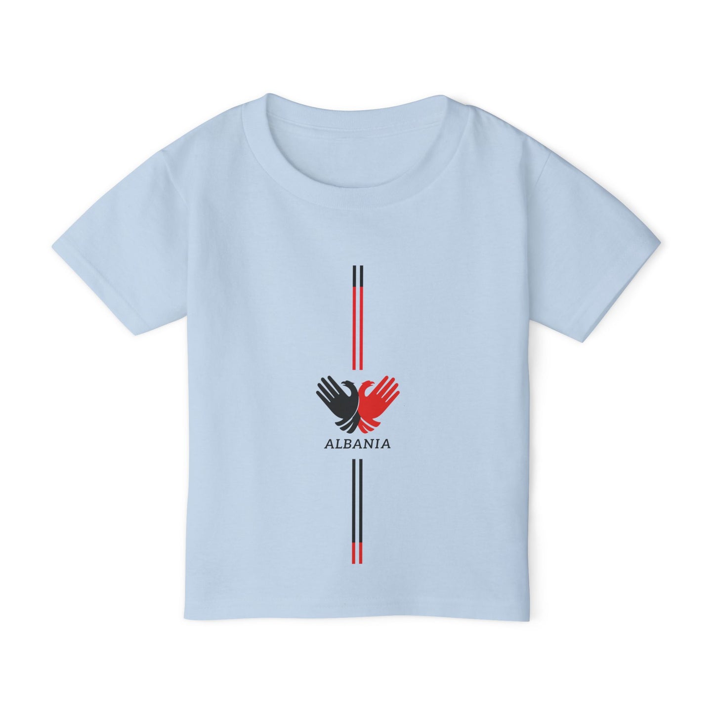 Albanian Toddler T-Shirt - Heavy Cotton Tee with Hand Eagle Design | Heritage Pride for Little Ones