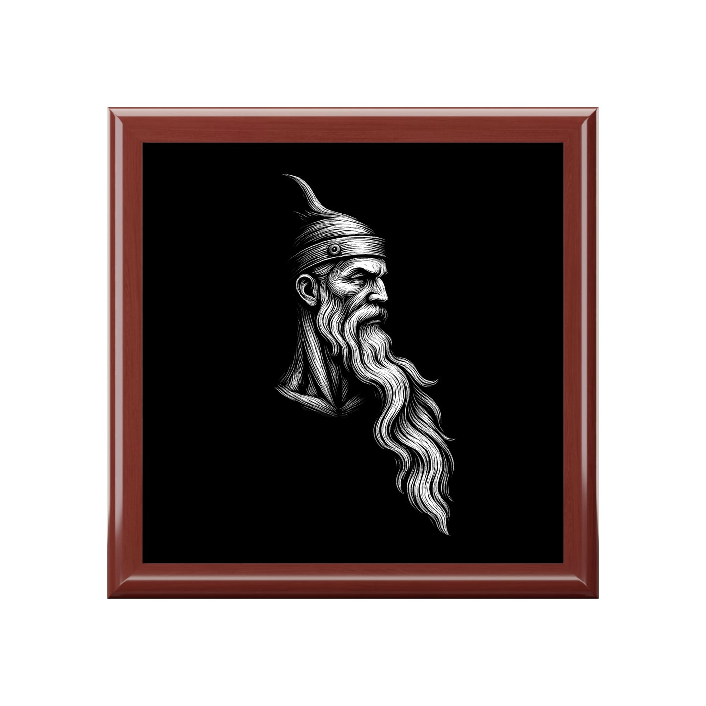 Jewelry Box, Albanian Hero Scanderbeg Design, Three Different Finishes, Wooden Keepsake Box, Gift for Him or Gift for Her, Jewelry