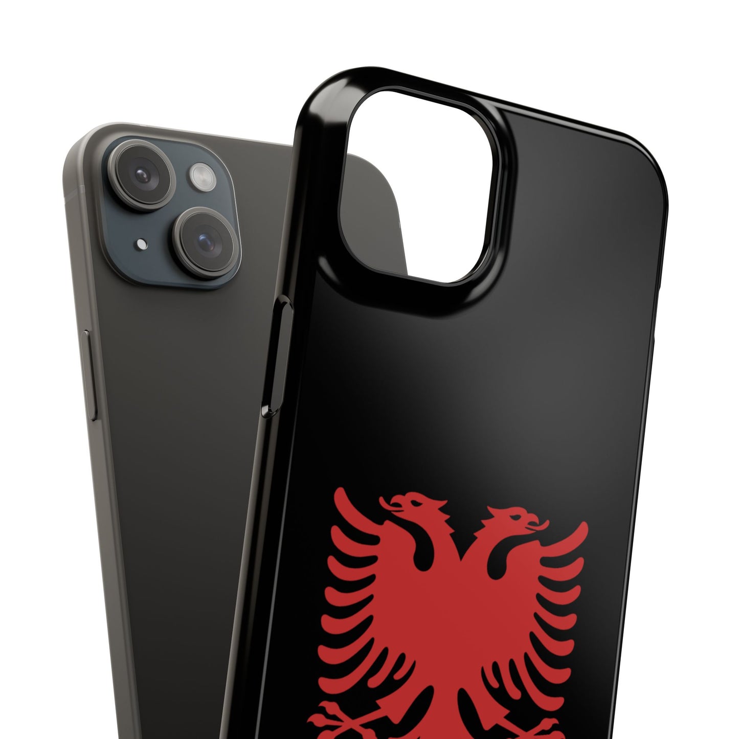 Slim Cases - Albania Double Headed Eagle, Albanian Flag Phone Cover, Patriotic Phone Case, National Symbol Gift, Unique Phone Accessories