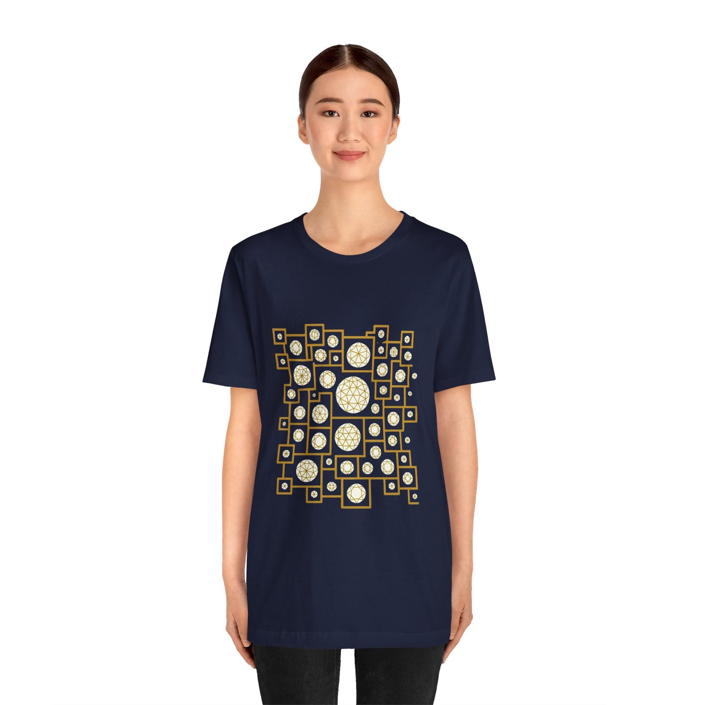 Geometric Unisex Tee - Gold