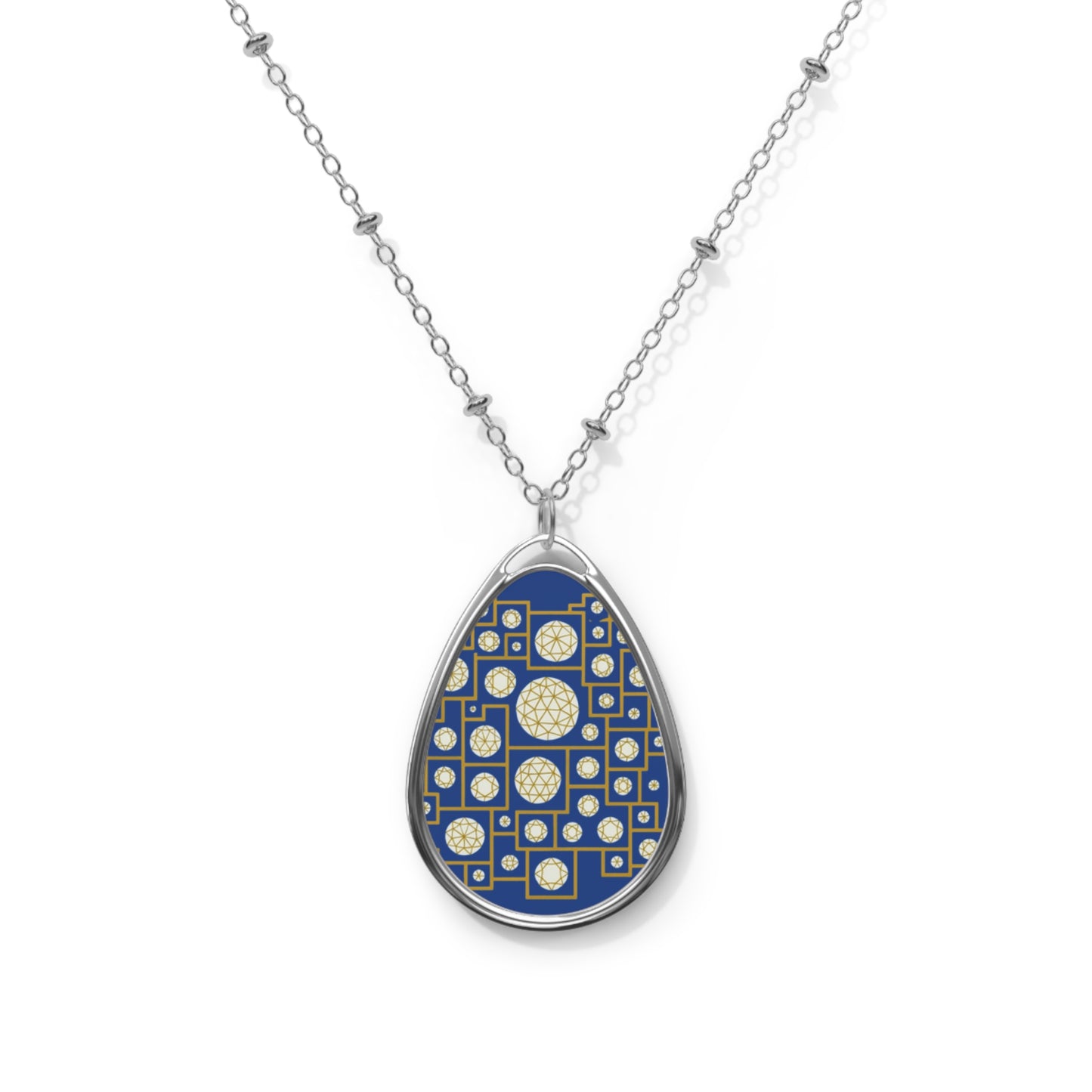 Geometric Heritage Necklace - Oval