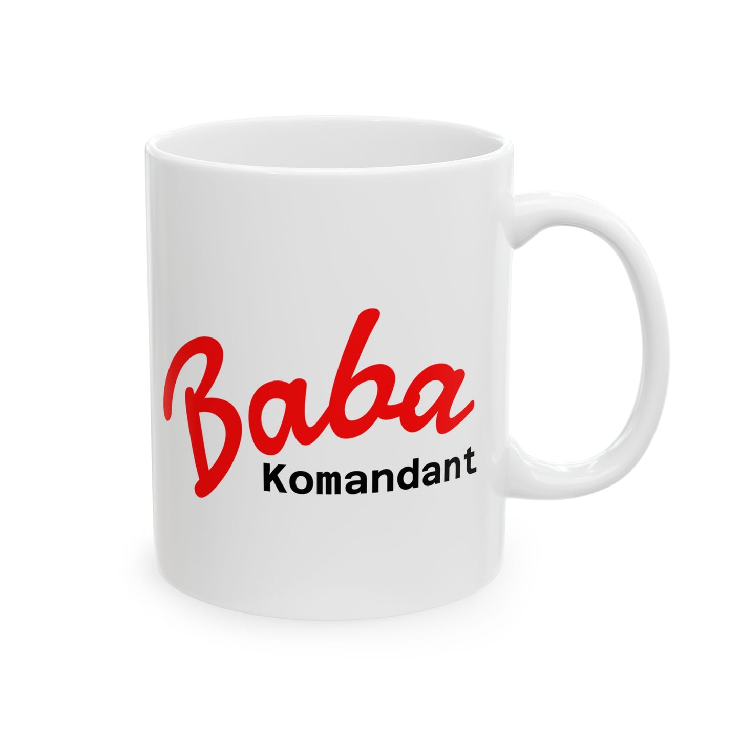 Albanian Dad Mug, Baba, Komandant!