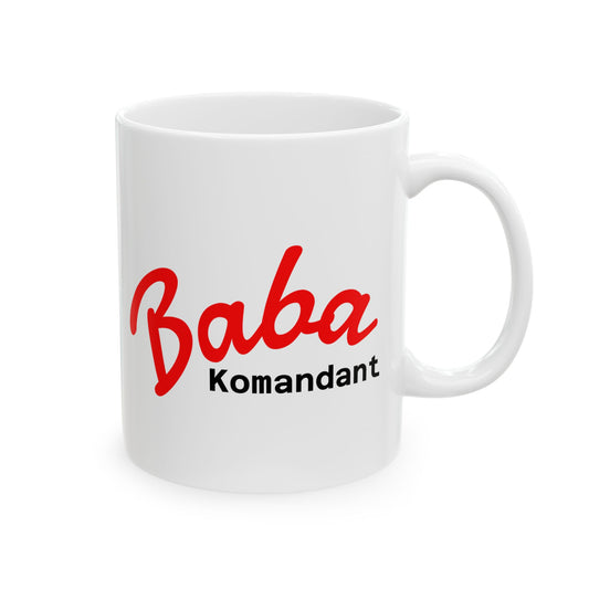 Albanian Dad Mug, Baba, Komandant!