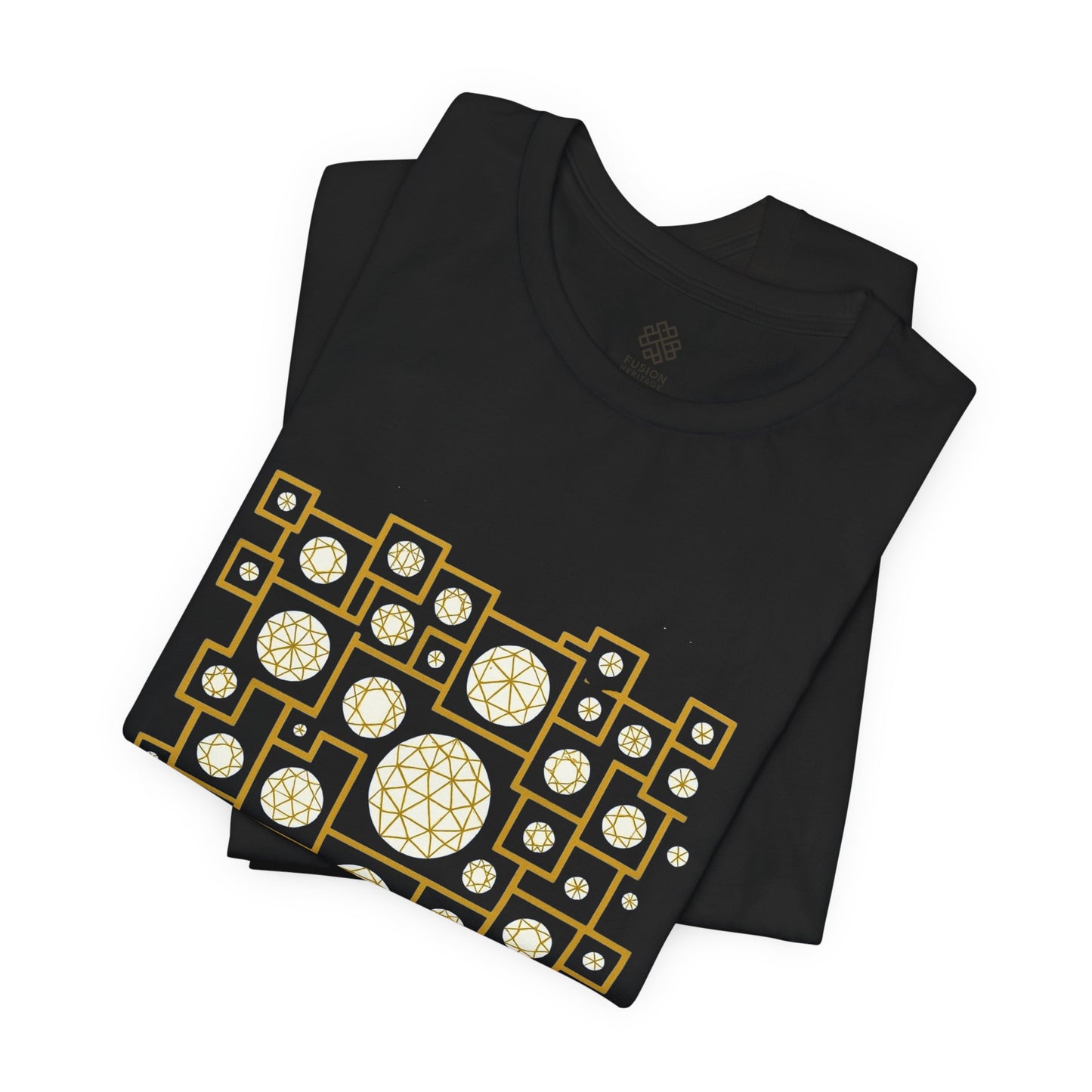 Geometric Unisex Tee - Gold