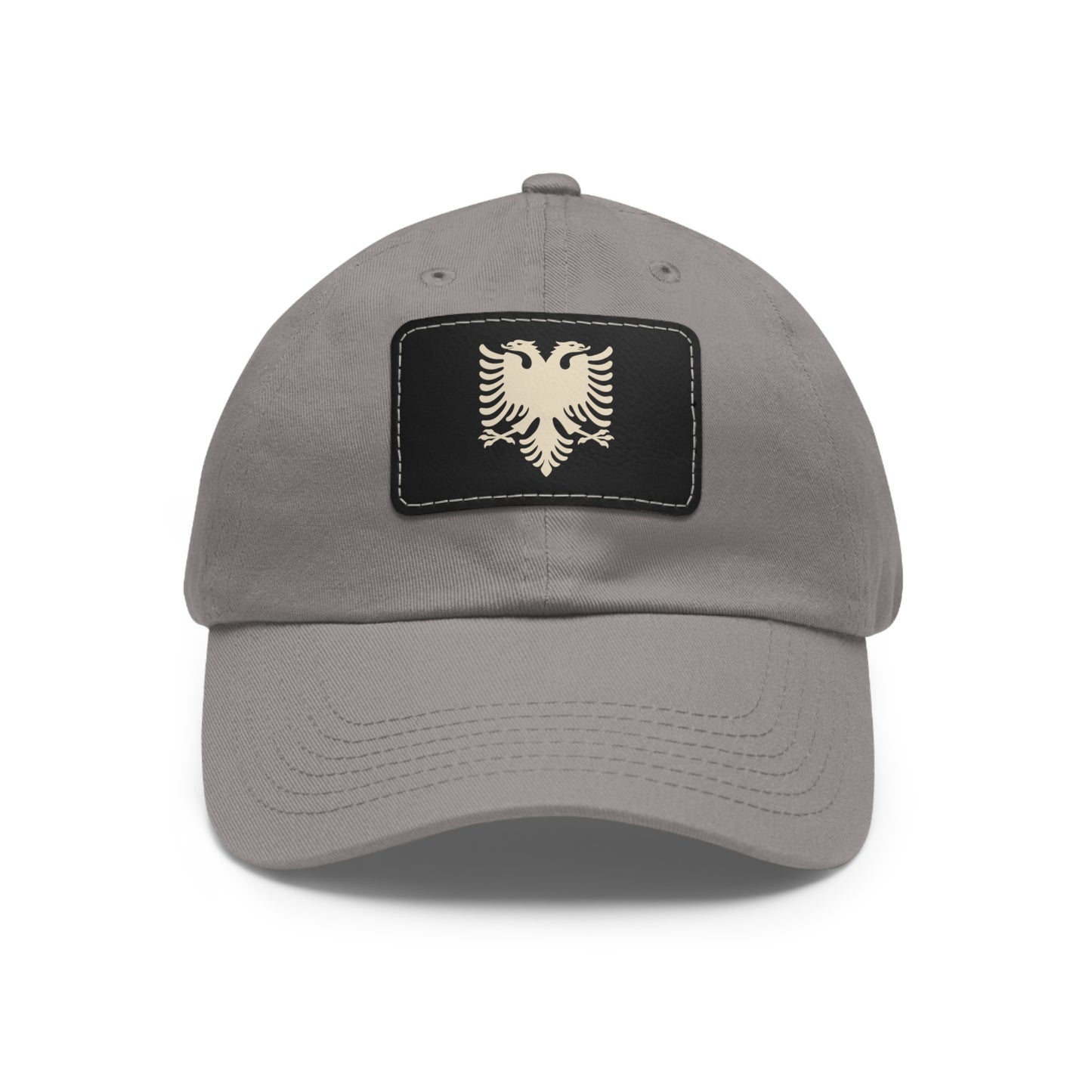Albanian Eagle Heritage Hat - Double-Headed Eagle Cap with Leather Patch