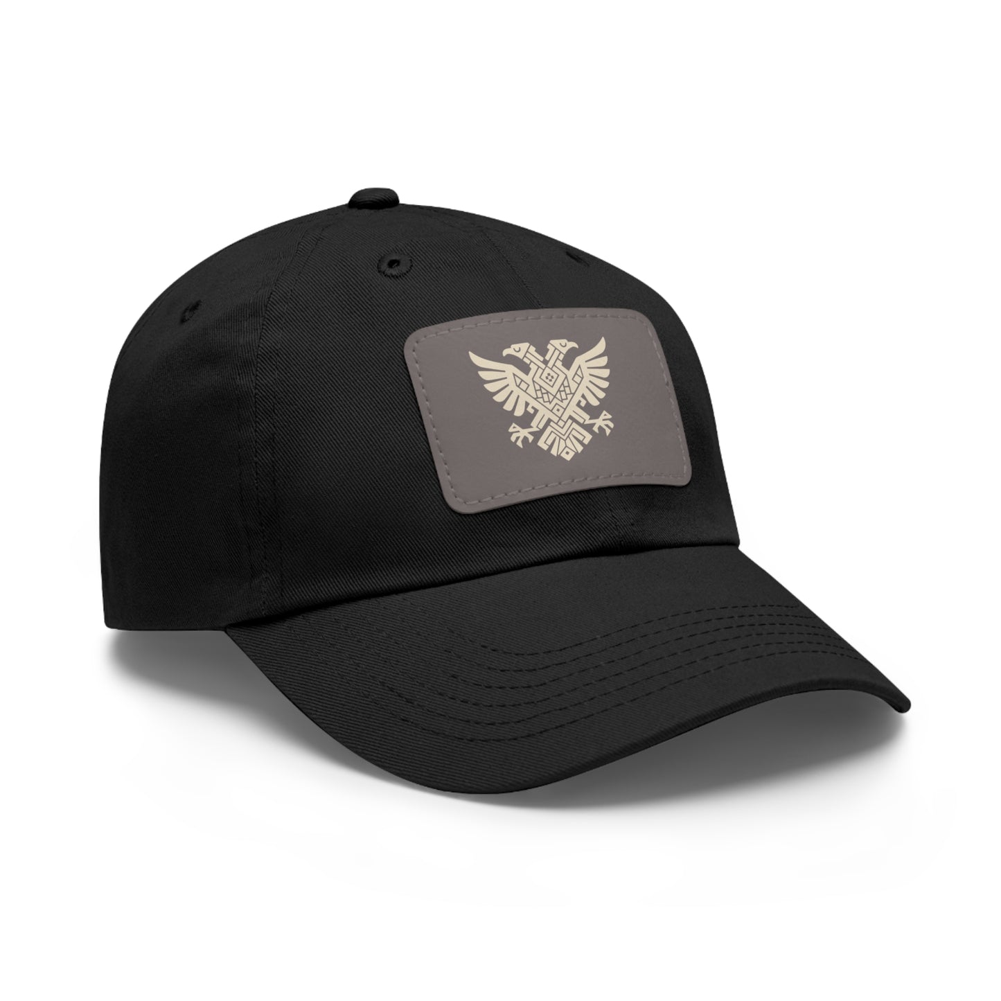 Illyrian Eagle Heritage Hat - Double-Headed Albanian Eagle Cap with Leather Patch