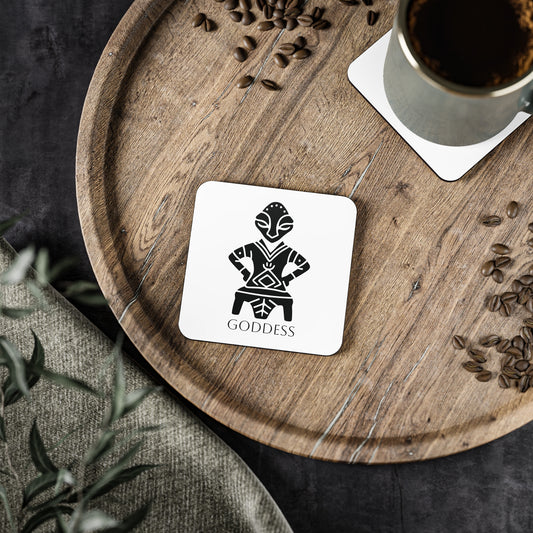 Illyrian Goddess Square Coasters,  Ancient Kosovo Symbol, Unique Boho Decor, Drink Coasters for Home