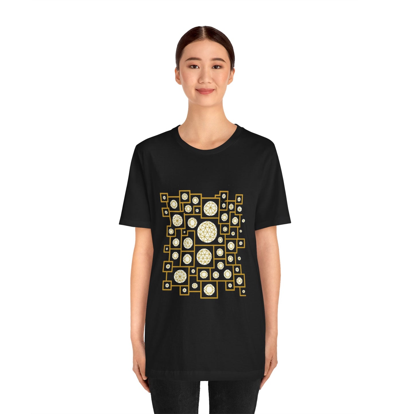 Geometric Unisex Tee - Gold