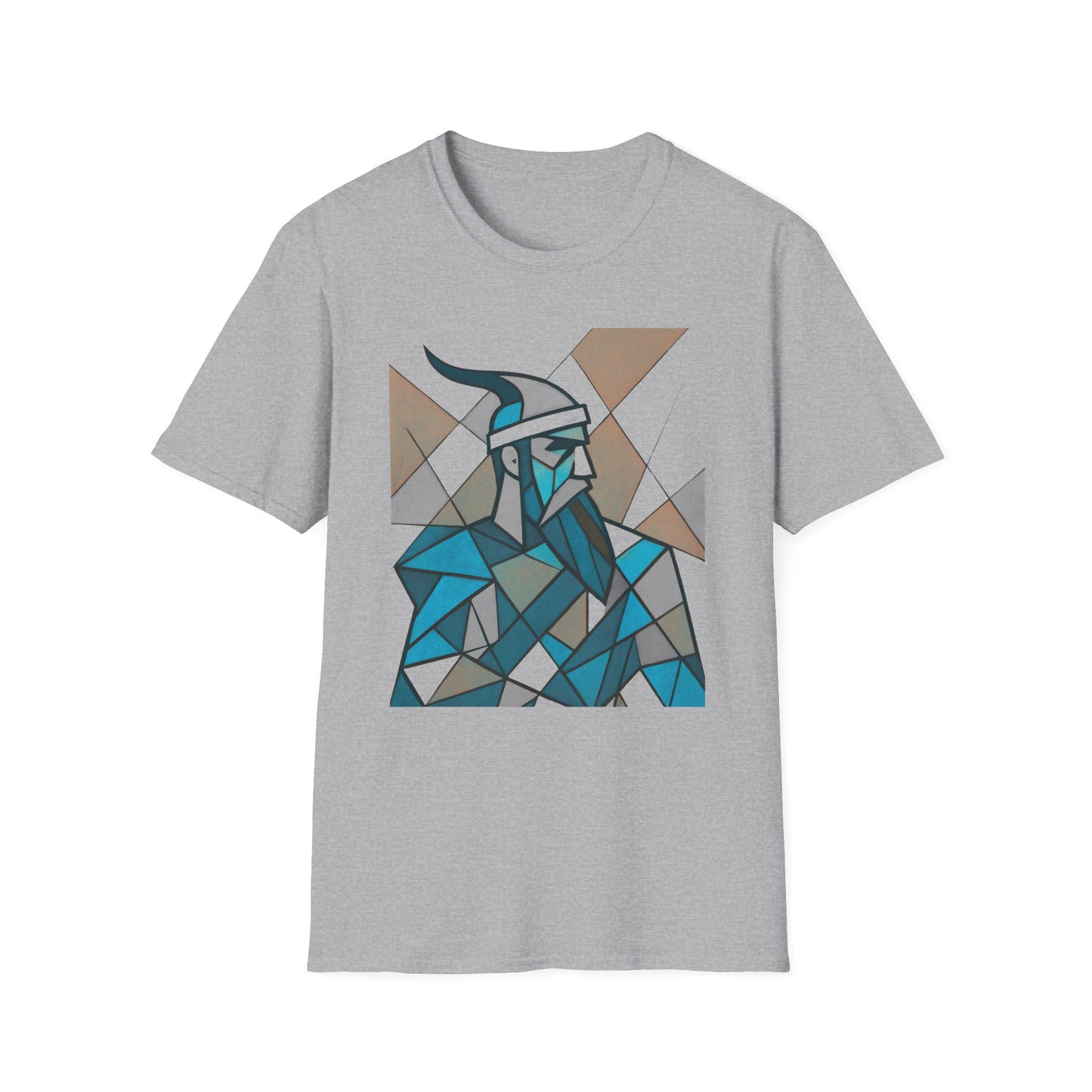 Skanderbeu Geometric Art T-Shirt, Albanian Hero Tee (Adult Unisex)