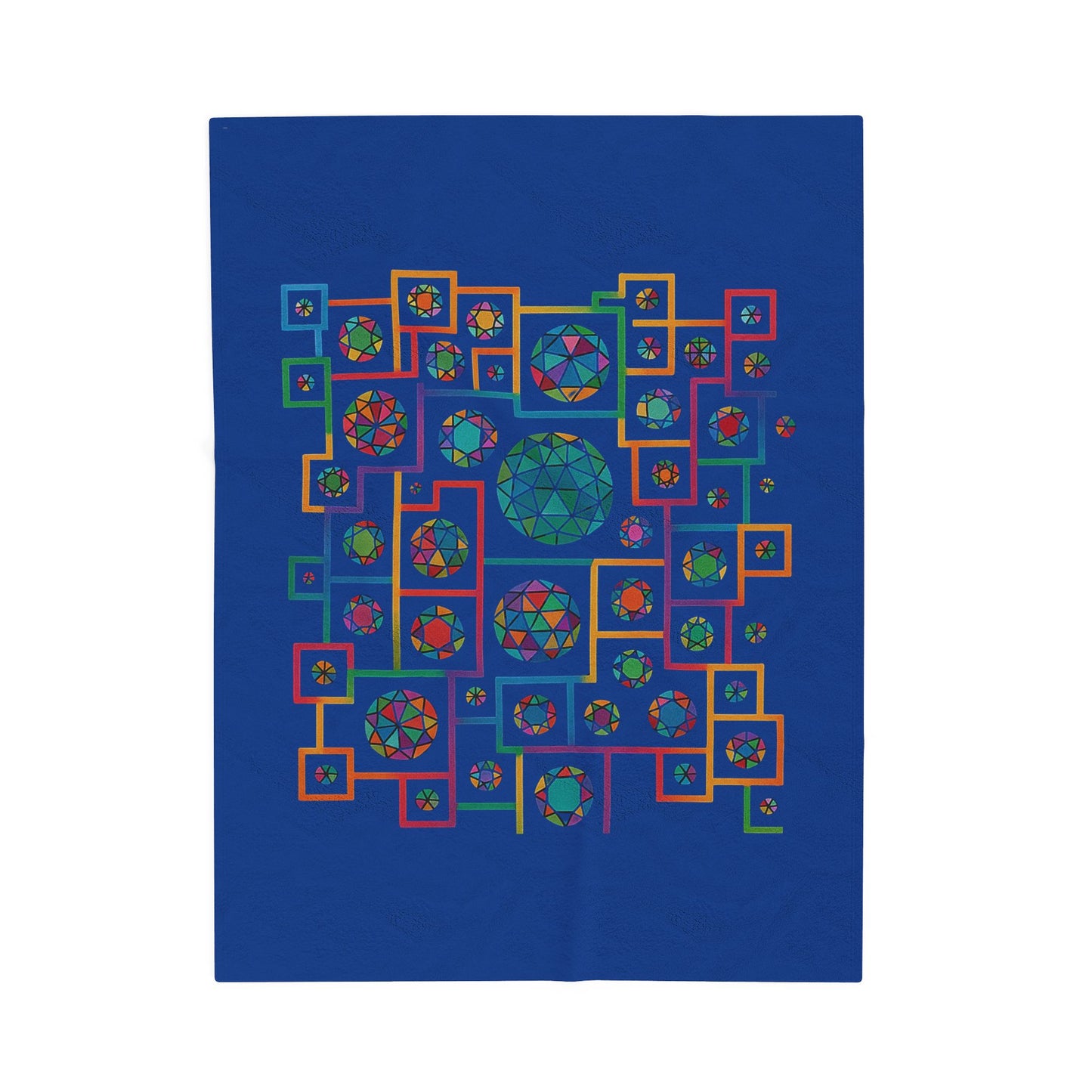 Velveteen Geometric Heritaghe Plush Blanket - inspired by Plis-shaped domes of the National Library of Kosovo