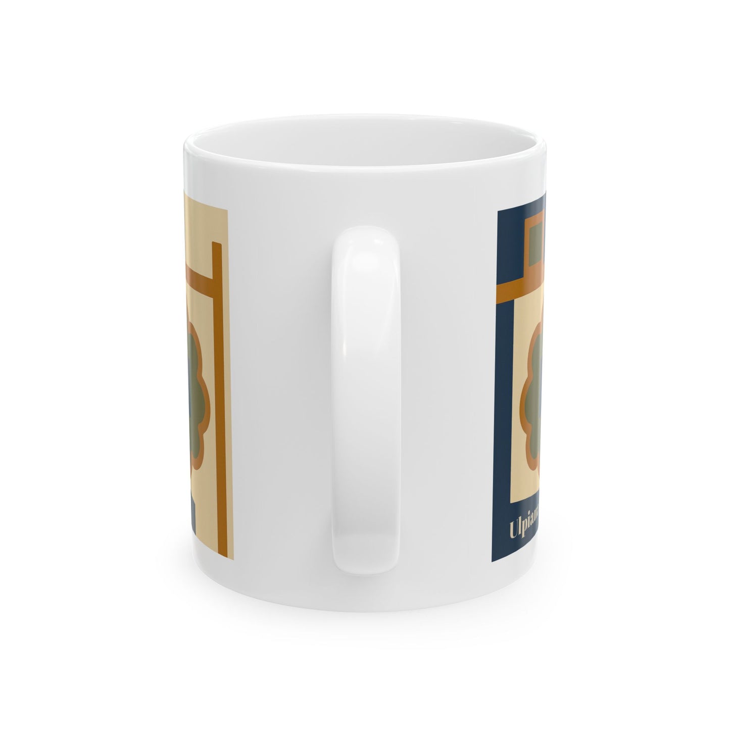 Ancient Ulpiana Mug - Minimalist Boho Abstract Design - Stylish Coffee Cup for Home, Office