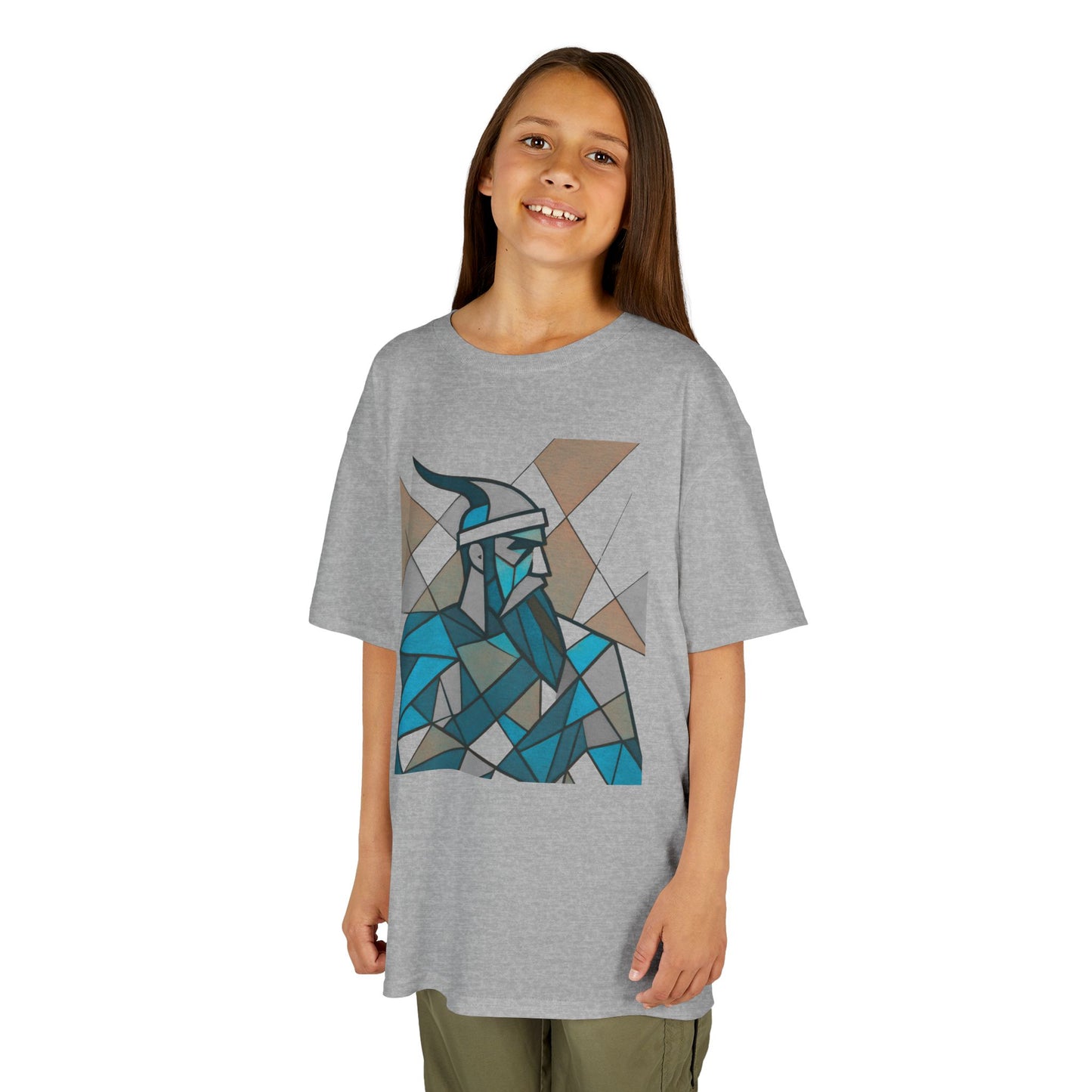 Geometric Cotton Tee - Honoring Gjergj Kastrioti Skendrbeu (Kids)