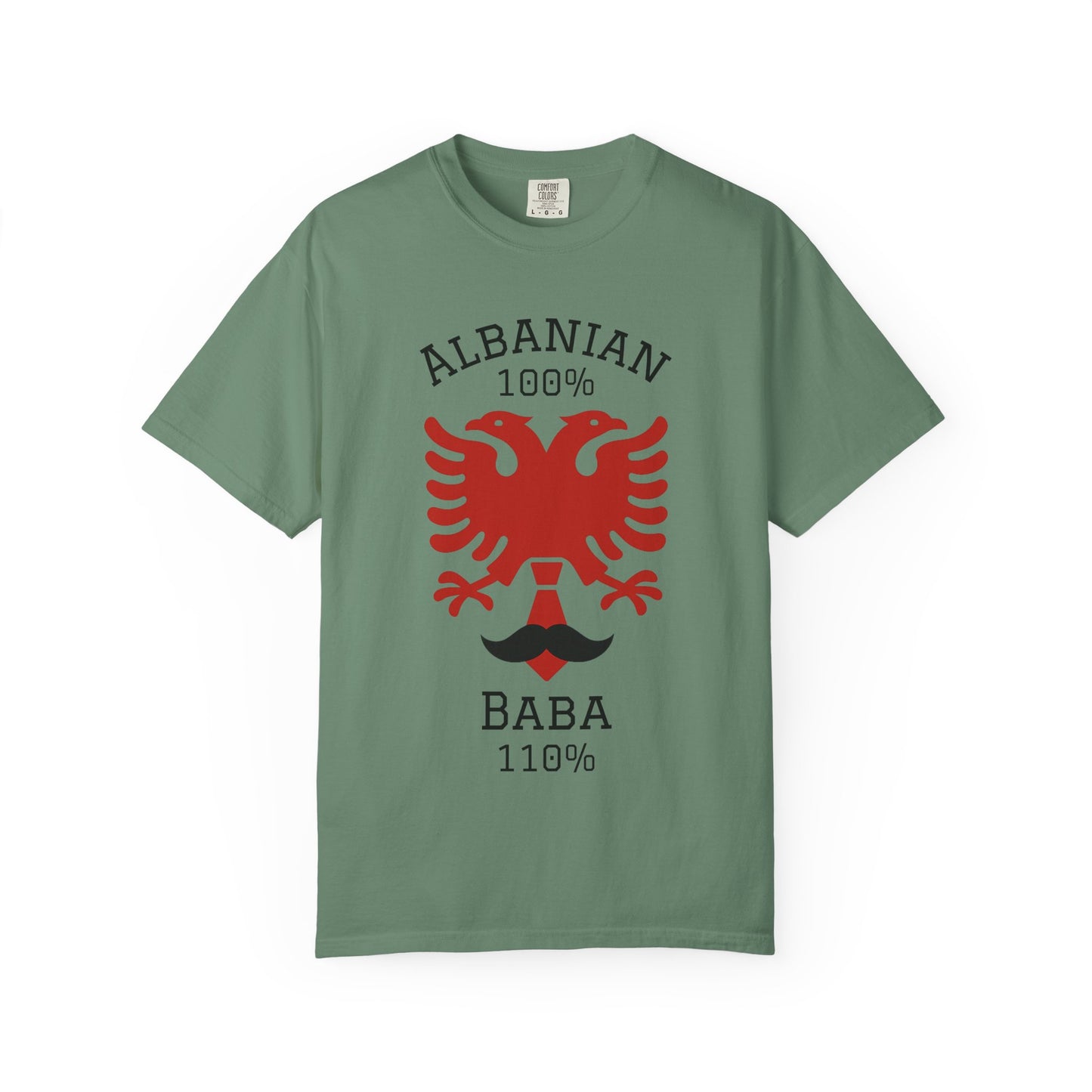 110% Baba - Albanian Dad T-Shirt | Father's Day Gift with Eagle Motif
