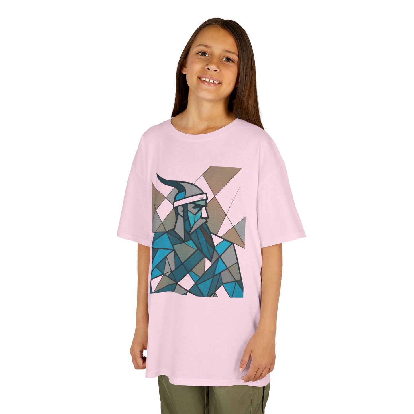 Geometric Cotton Tee - Honoring Gjergj Kastrioti Skendrbeu (Kids)
