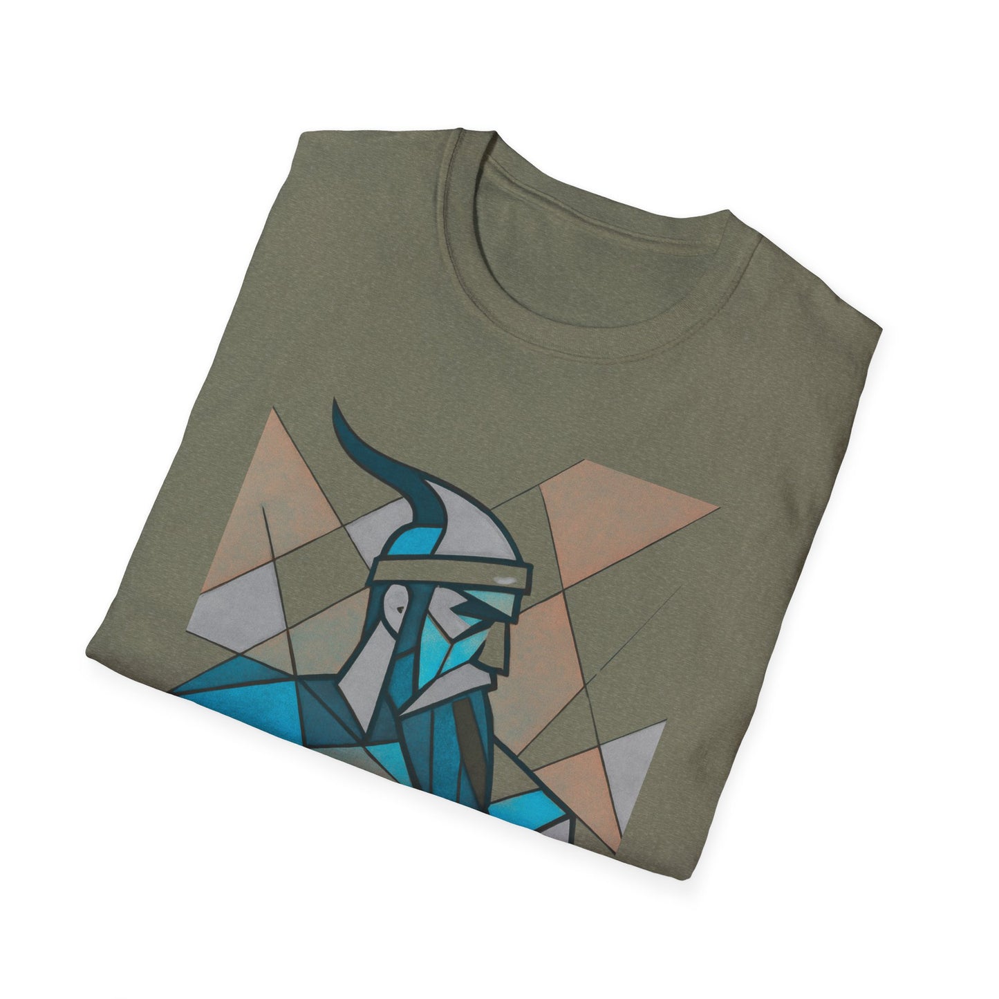 Skanderbeu Geometric Art T-Shirt, Albanian Hero Tee (Adult Unisex)