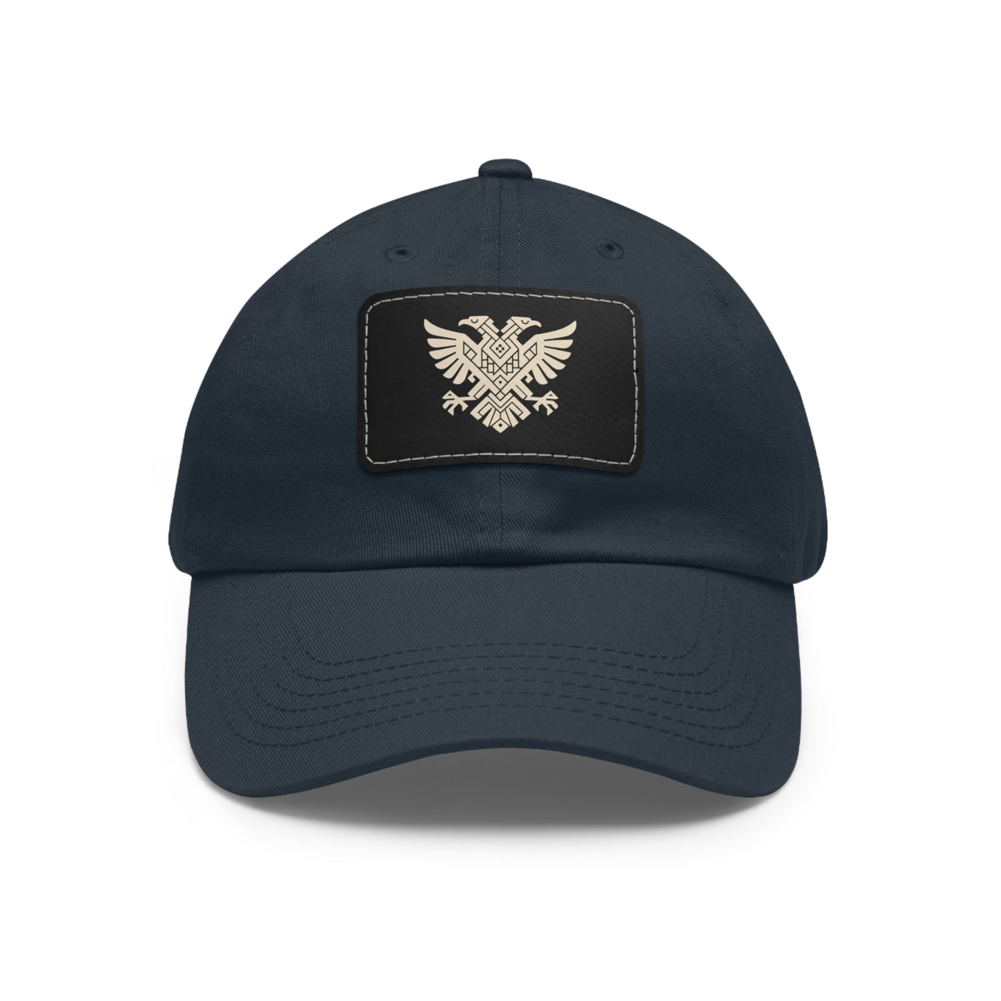 Illyrian Eagle Heritage Hat - Double-Headed Albanian Eagle Cap with Leather Patch