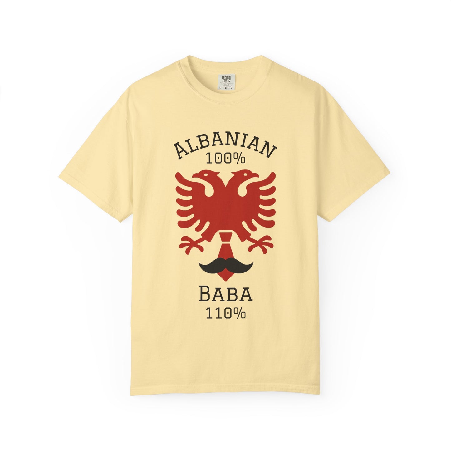 110% Baba - Albanian Dad T-Shirt | Father's Day Gift with Eagle Motif
